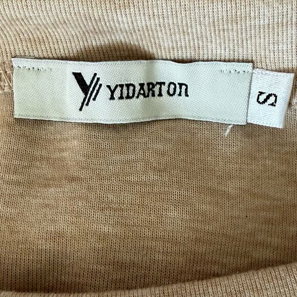 Yidarton Beige Twist-Knot Front Long-Sleeve Top - Size Small - Picture 2 of 4